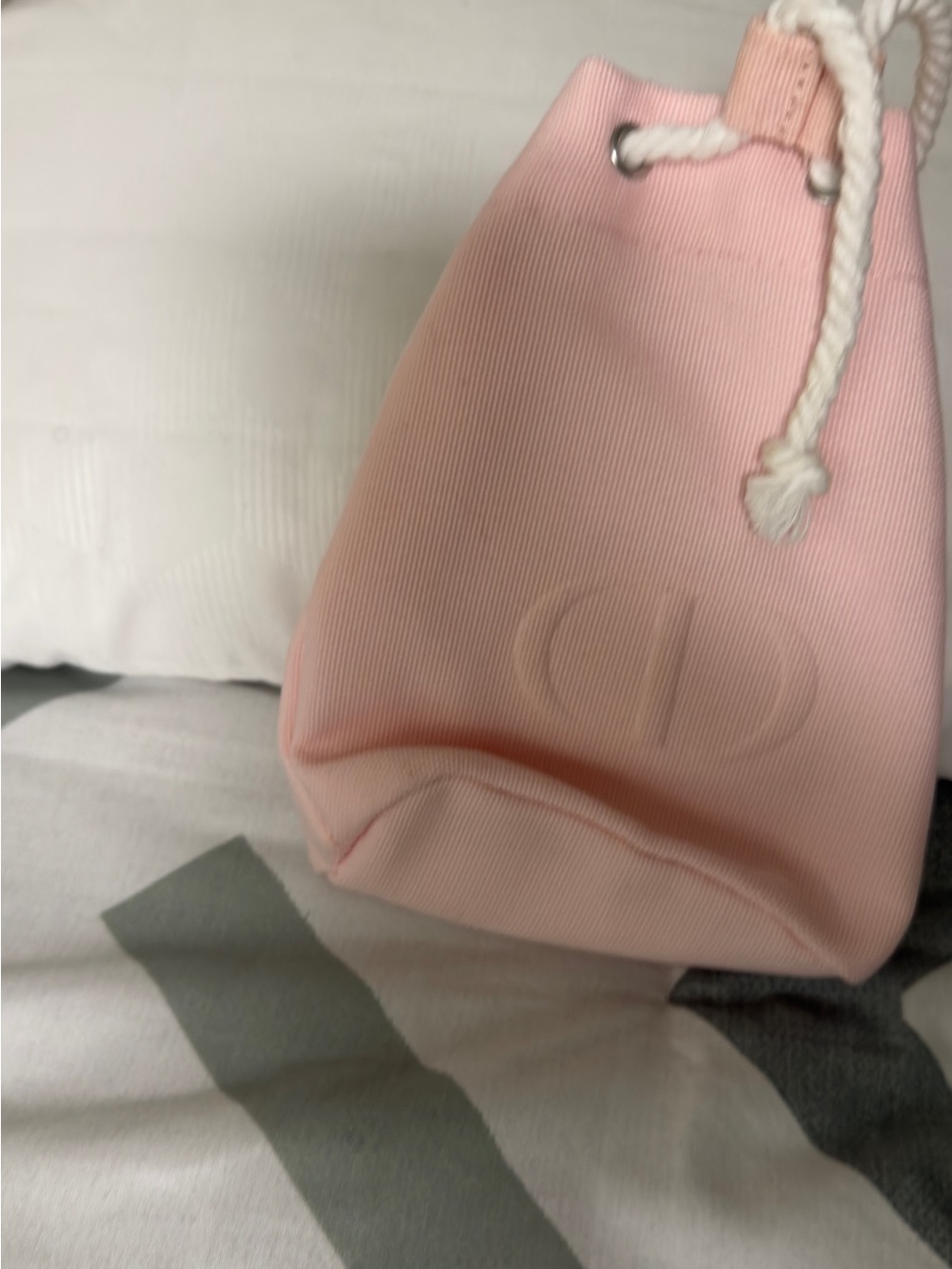Dior CD Drawstring Cosmetic Bag Pouch - Picture 7 of 8